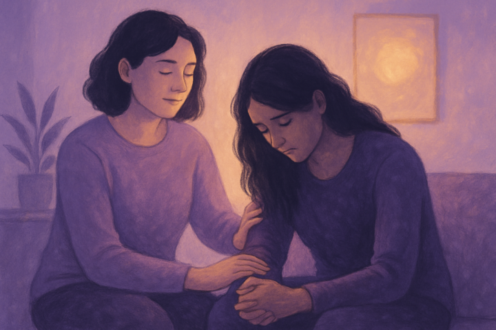 Teman menemani dengan empati dalam proses pemulihan