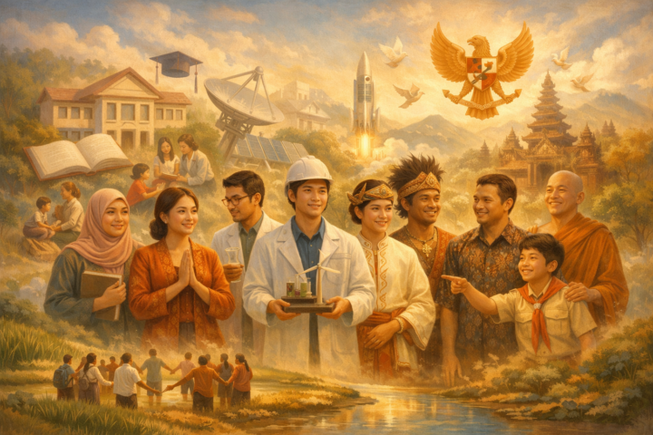 Masyarakat Indonesia bersatu dalam gerakan kesadaran untuk pembangunan bangsa yang harmonis dan berkelanjutan