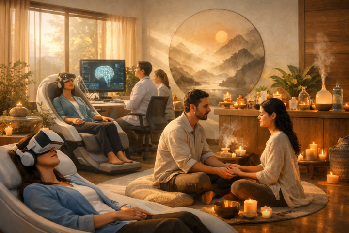 Laboratorium Pemulihan dengan perpaduan alat ilmiah dan seni untuk terapi dan penyembuhan holistik