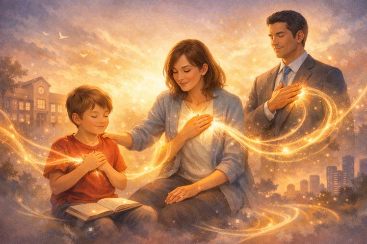 Anak, guru, dan pemimpin terhubung oleh cahaya untuk menyembuhkan jiwa dalam pendidikan dan kepemimpinan