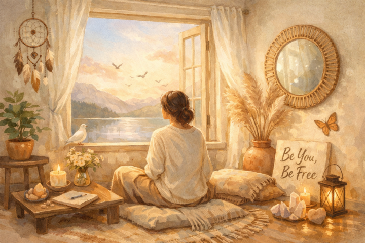 Gambaran pojok jiwa sebagai simbol kemerdekaan batin dan kebebasan dari kepura-puraan