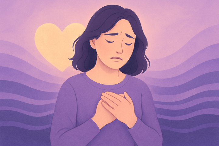 Ilustrasi ekspresi sedih seseorang menggambarkan luka psikis dan emosi terdalam