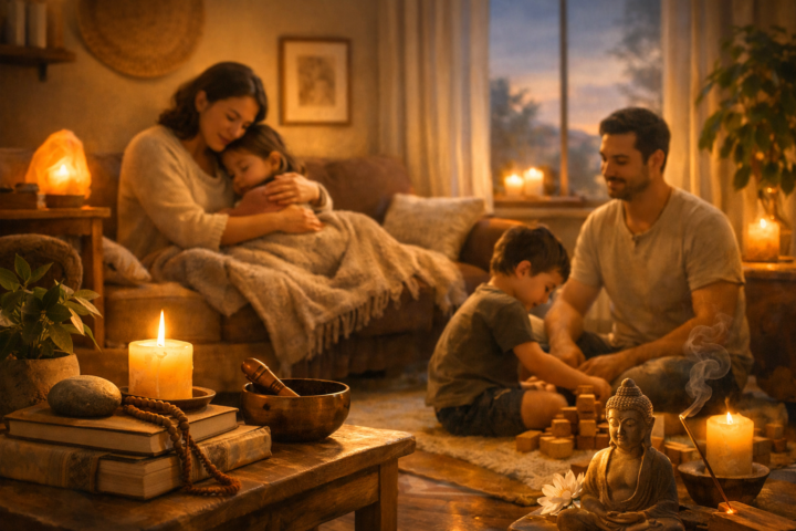 Home 9 Interior rumah yang hangat dan nyaman dengan suasana tenang dan keluarga berkumpul di tengah kehidupan yang sibuk